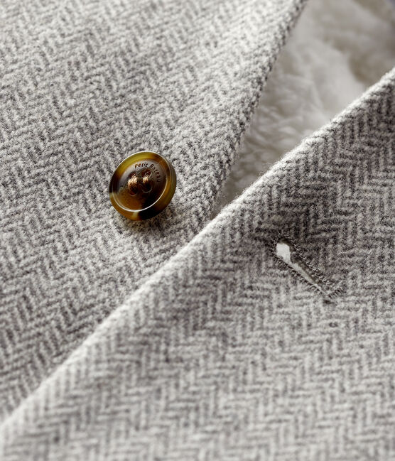 Baby boy's woollen coat GRIS CHINE grey