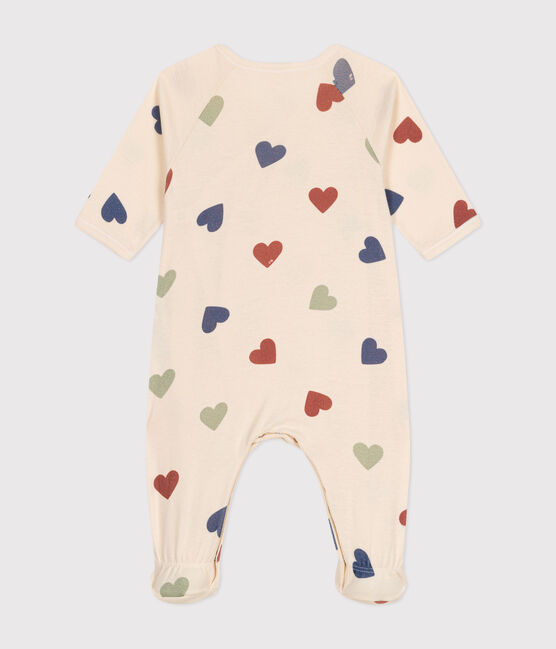 Babies' Heart Pattern Cotton Pyjamas AVALANCHE white/MULTICO