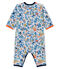 Baby boys' sleepsuit POUSSIERE grey/MULTICO white