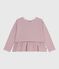 Children's cotton Breton top MILK red/AMARANTE