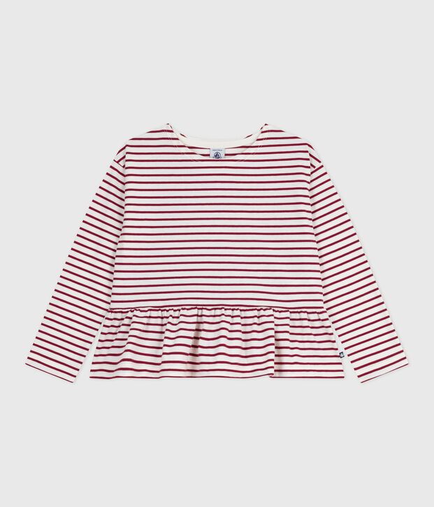 Children's cotton Breton top red/red