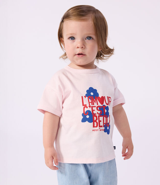Babies' short-sleeved patterned cotton T-shirt BARELY