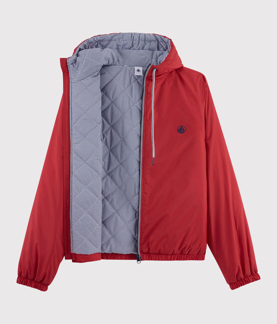 Women's warm windbreaker made from recycled materials TERKUIT red