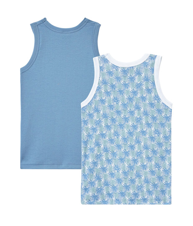 Set of 2 boys' tank tops white