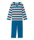 Boys' pyjamas in striped jersey