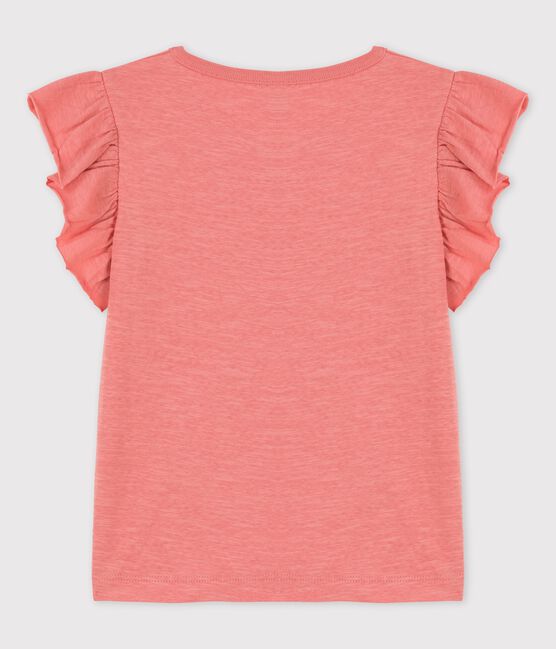 Girls' Short-Sleeved Cotton T-Shirt PAPAYE pink