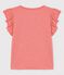 Girls' Short-Sleeved Cotton T-Shirt PAPAYE pink
