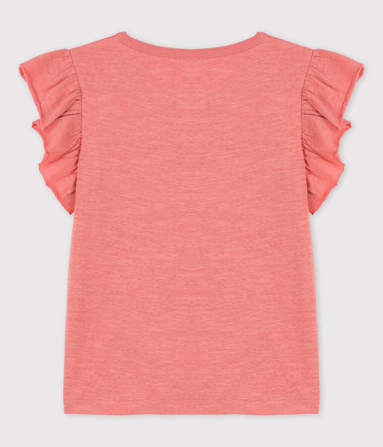Girls' Short-Sleeved Cotton T-Shirt pink