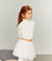 Girls' Undershirt MARSHMALLOW white/OR yellow