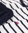 Unisex Rib Knit Short Pyjamas with Sailor Stripes MARSHMALLOW white/SMOKING blue