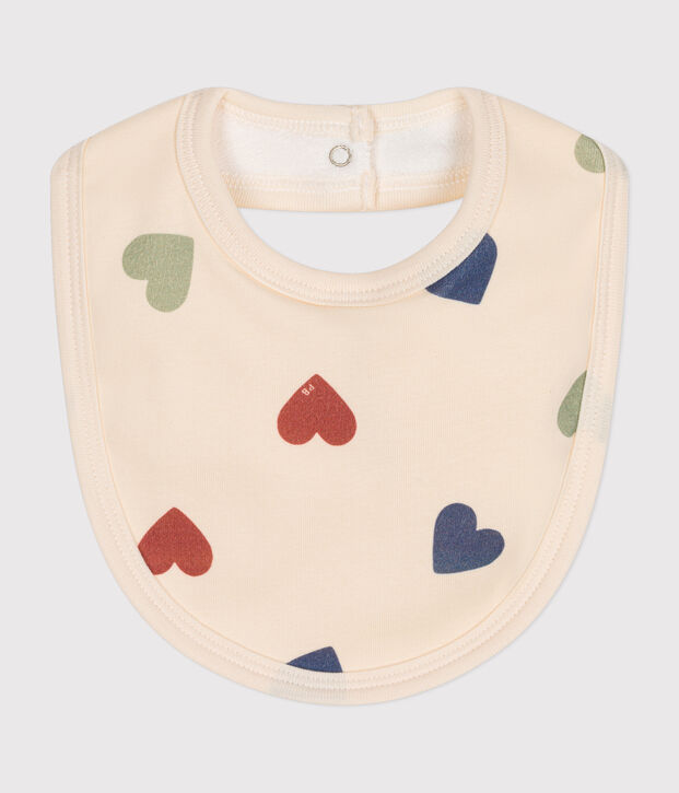 Cotton baby bib Ecru/multicolor