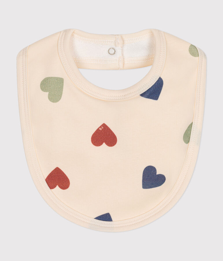 Cotton baby bib Ecru/multicolor