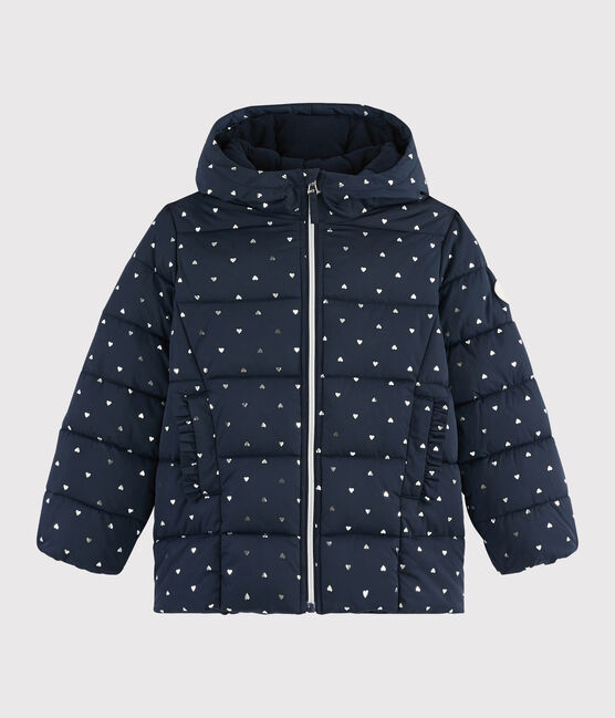 Girls' puffer jacket SMOKING blue/ARGENT