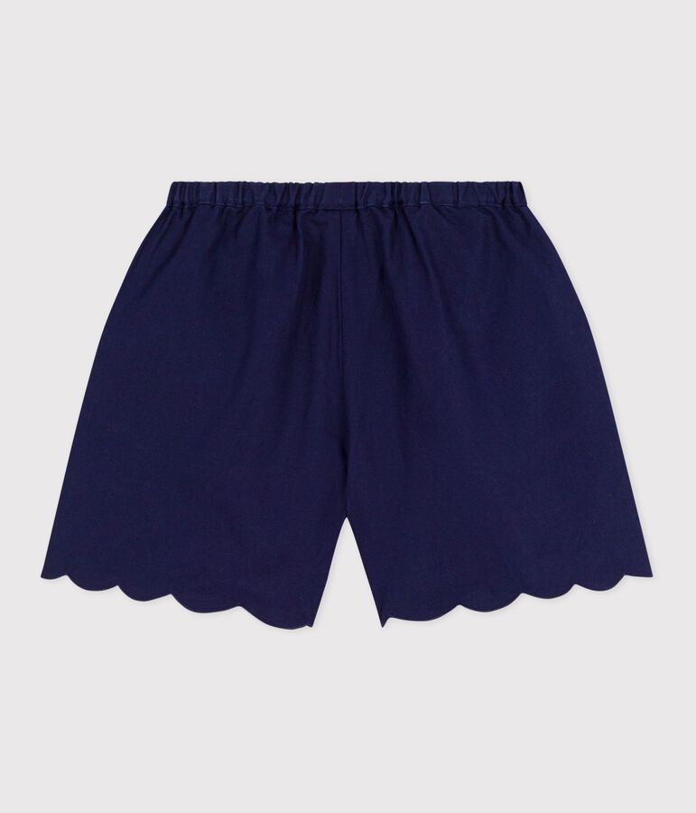 Children's plain cotton shorts SOIR blue