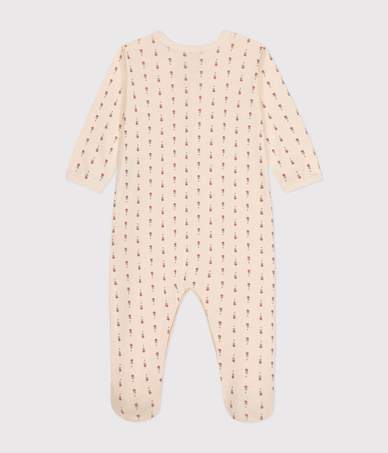 Babies' Floral Print Cotton Pyjamas AVALANCHE white/MULTICO