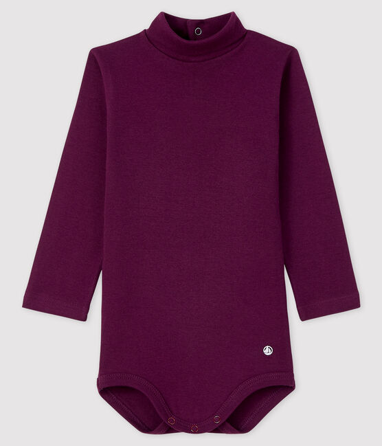 Baby's long-sleeved roll-neck bodysuit CEPAGE purple