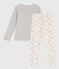 Children's penguin print cotton pyjamas BELUGA grey/MULTICO white