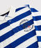 Boys' Long-Sleeved Jersey Polo Shirt SURF blue/MARSHMALLOW white