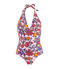 Women's Eco-Friendly Swimsuit PATIENCE pink/MULTICO white