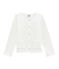 Girl's tube knit cardigan MARSHMALLOW white