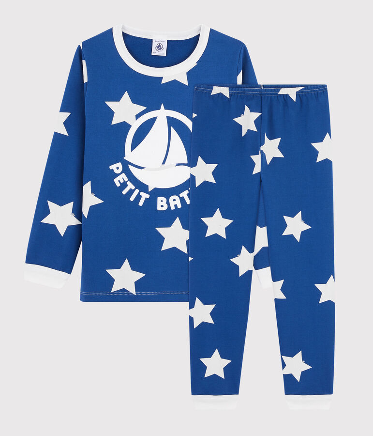 Unisex Starry Fleece Pyjamas blue/white