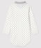 Baby's long-sleeved bodysuit with polo shirt neck MARSHMALLOW white/GRIS grey