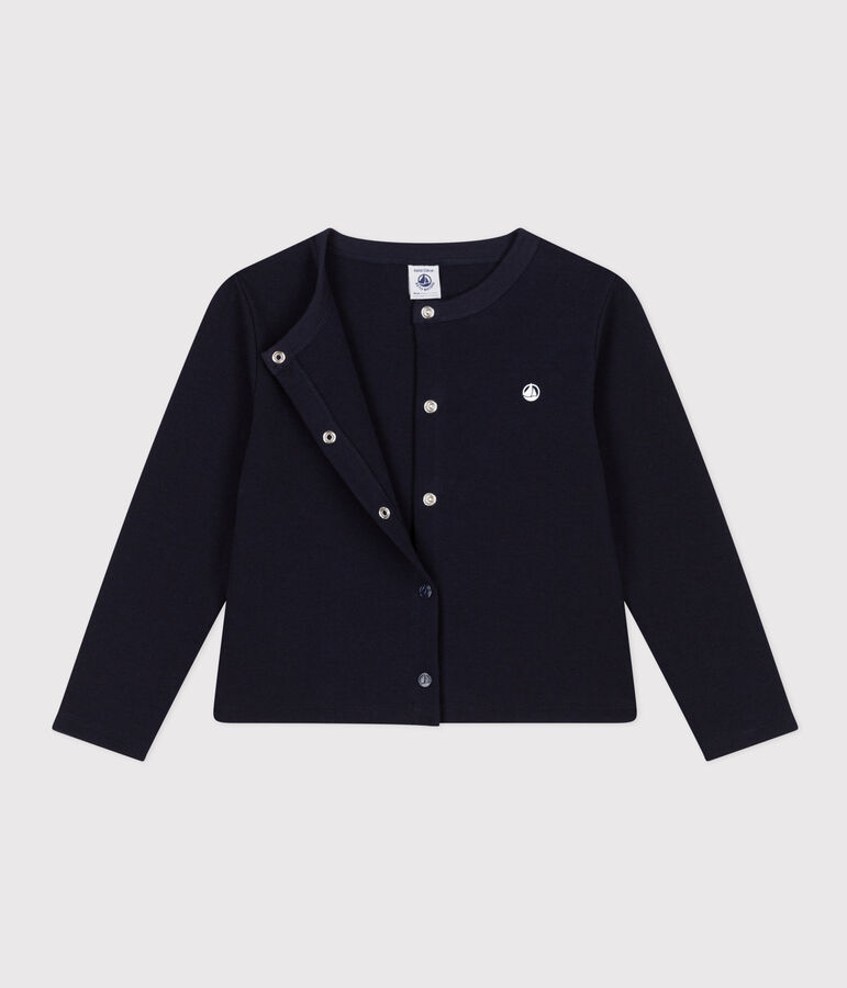 Children's unisex cotton cardigan blue