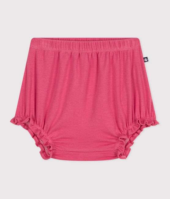 Babies' plain cotton bloomers PEONIA pink