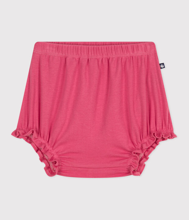 Babies' plain cotton bloomers pink