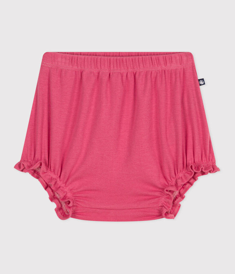 Babies' plain cotton bloomers pink