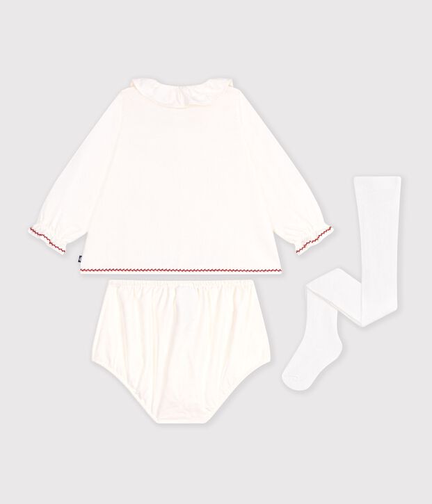 Babies' gift box with a blouse, bloomers and tights multicolor