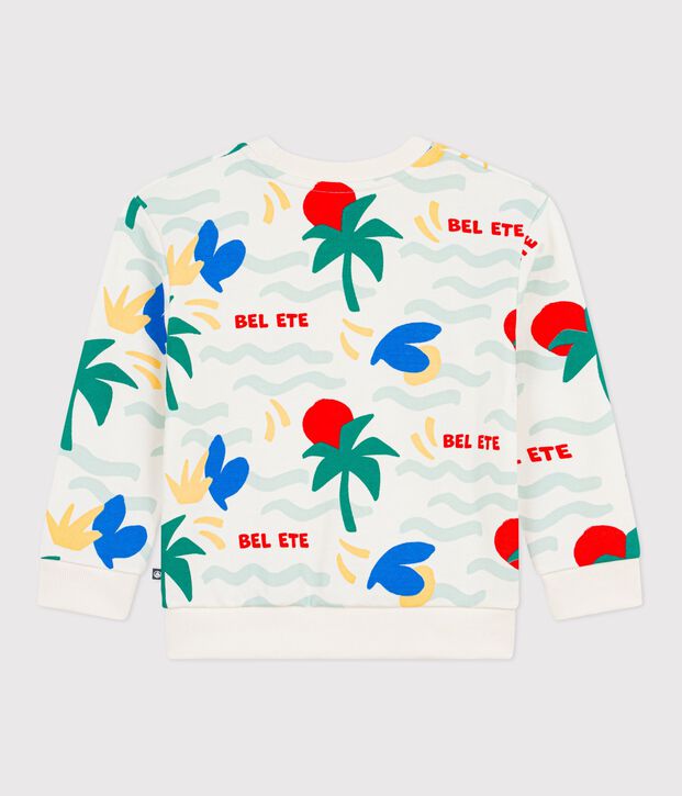 Children's printed cotton sweatshirt Ecru/multicolor