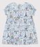 Babies' Poplin Paris Print Dress MARSHMALLOW white/MULTICO white