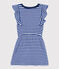 Girl's Sleeveless Striped Terry Dress SURF blue/AVALANCHE