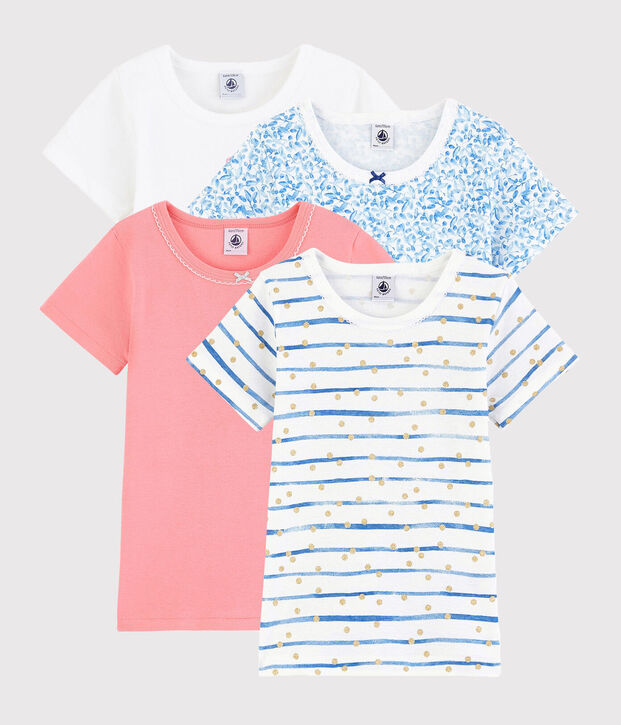 Girls' surprise set of short-sleeved T-shirts - 4-pack multicolor