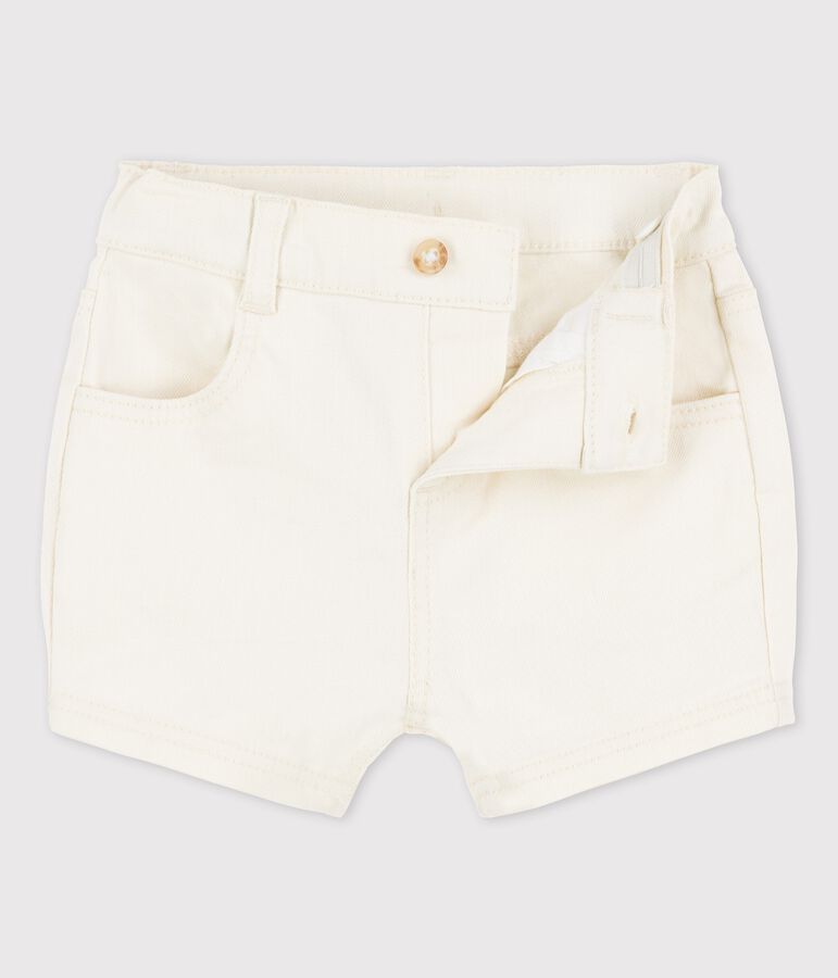 Babies' Denim Shorts Ecru