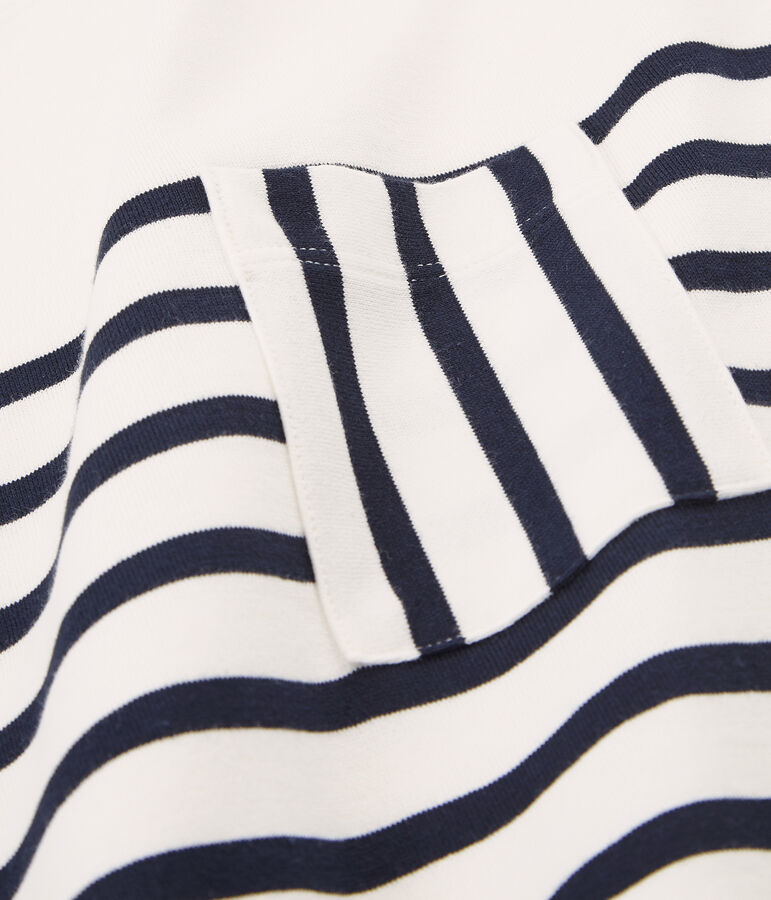 Women's short-sleeved dress MARSHMALLOW white/SMOKING blue