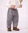 Babies' plain flannel trousers grey