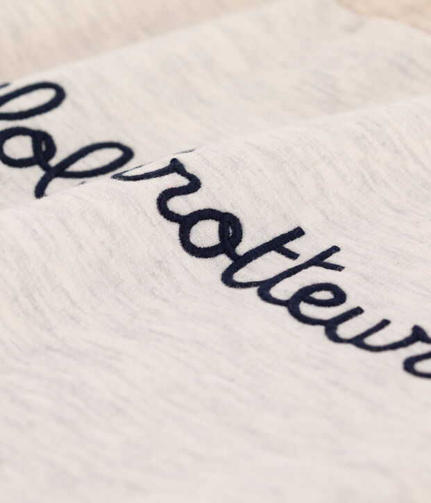 Children's Unisex Embroidered Fleece Sweatshirt MONTELIMAR CHINE