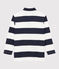Boys' Long-Sleeved Polo Shirt SMOKING blue/MARSHMALLOW white