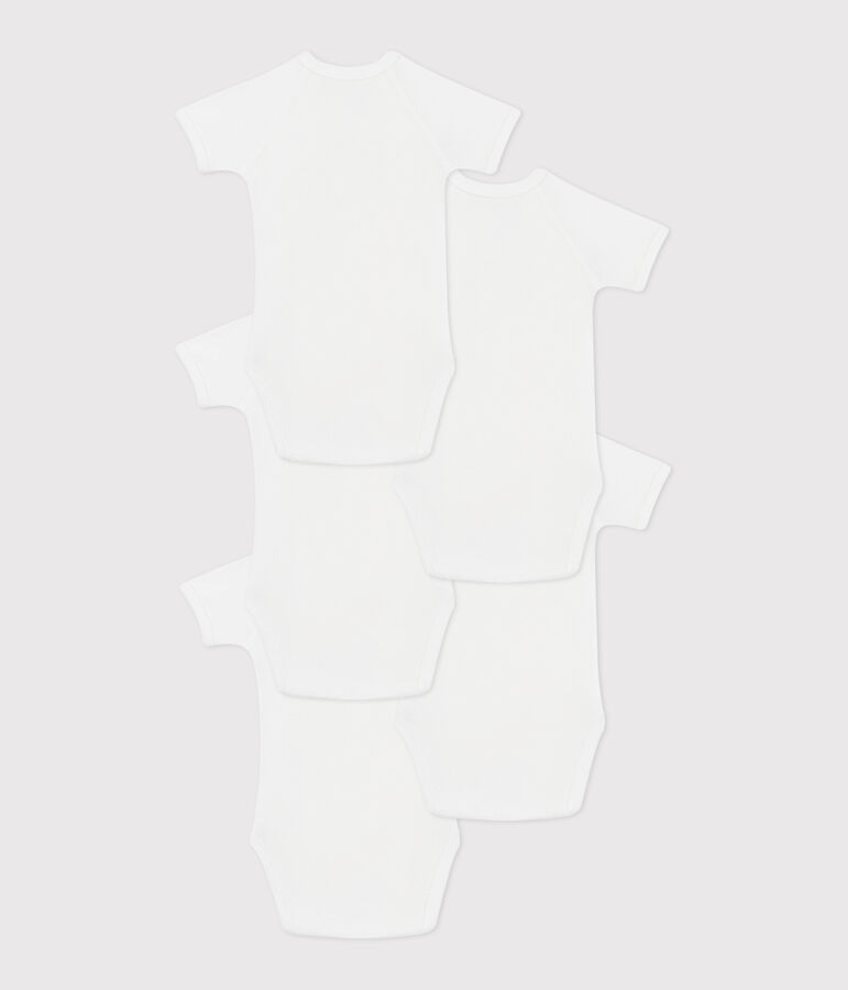 Babies' short-sleeved wrapover cotton bodysuits - 5-Pack variante 1