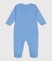 Babies' stripy cotton pyjama suit DELPHINIUM /MARSHMALLOW