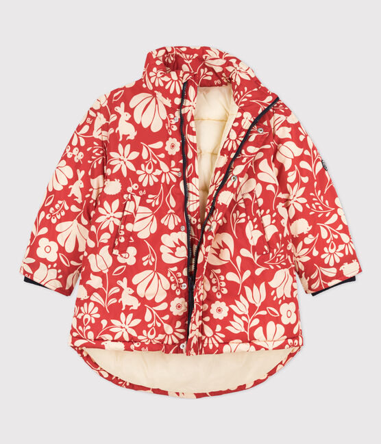 Girls' Patterned Mid Length Puffer Jacket CASIMIR /AVALANCHE