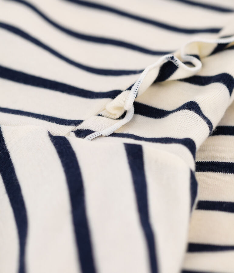 Girl's Long-sleeved Dress white/blue