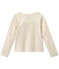 Girl's striped cardigan MARSHMALLOW white/EM DORE brown