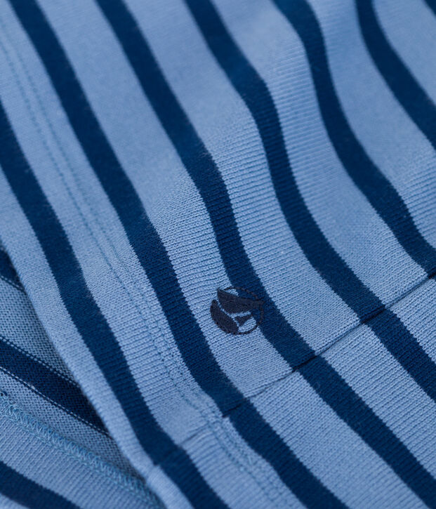 Women's Buttoned Cotton Breton Top blue/blue