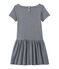 Girl's milleraies-striped dress SMOKING blue/LAIT white