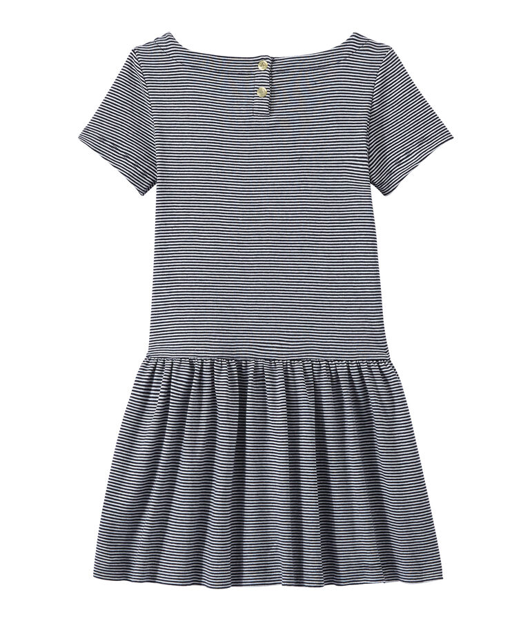 Girl's milleraies-striped dress blue/white