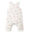 Baby's quilted tube knit overalls LAIT white/MULTICO white
