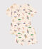 Children's multi-sports print short cotton pyjamas AVALANCHE white/MULTICO